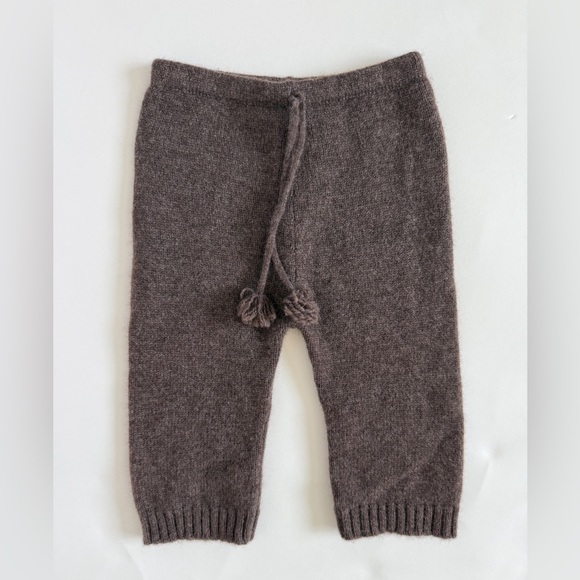 Striped Blue and Brown Cashmere Sweater Set with Pants Size 3-6 months - Picture 3 of 7